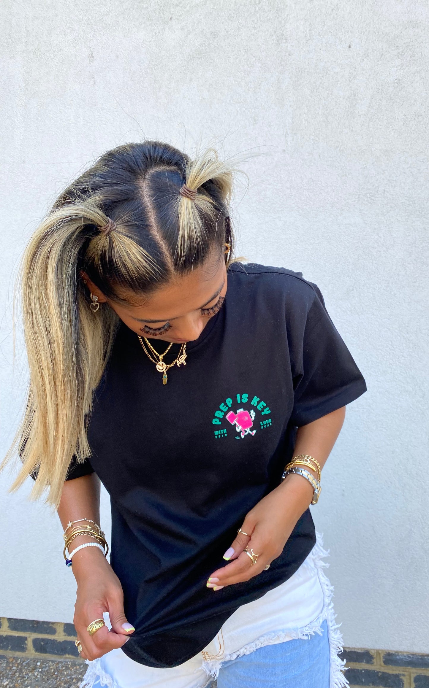 Prep is Key Oversized Black T-Shirt